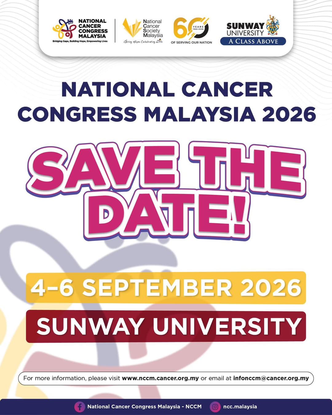 NCCM 2026 — Save the Date