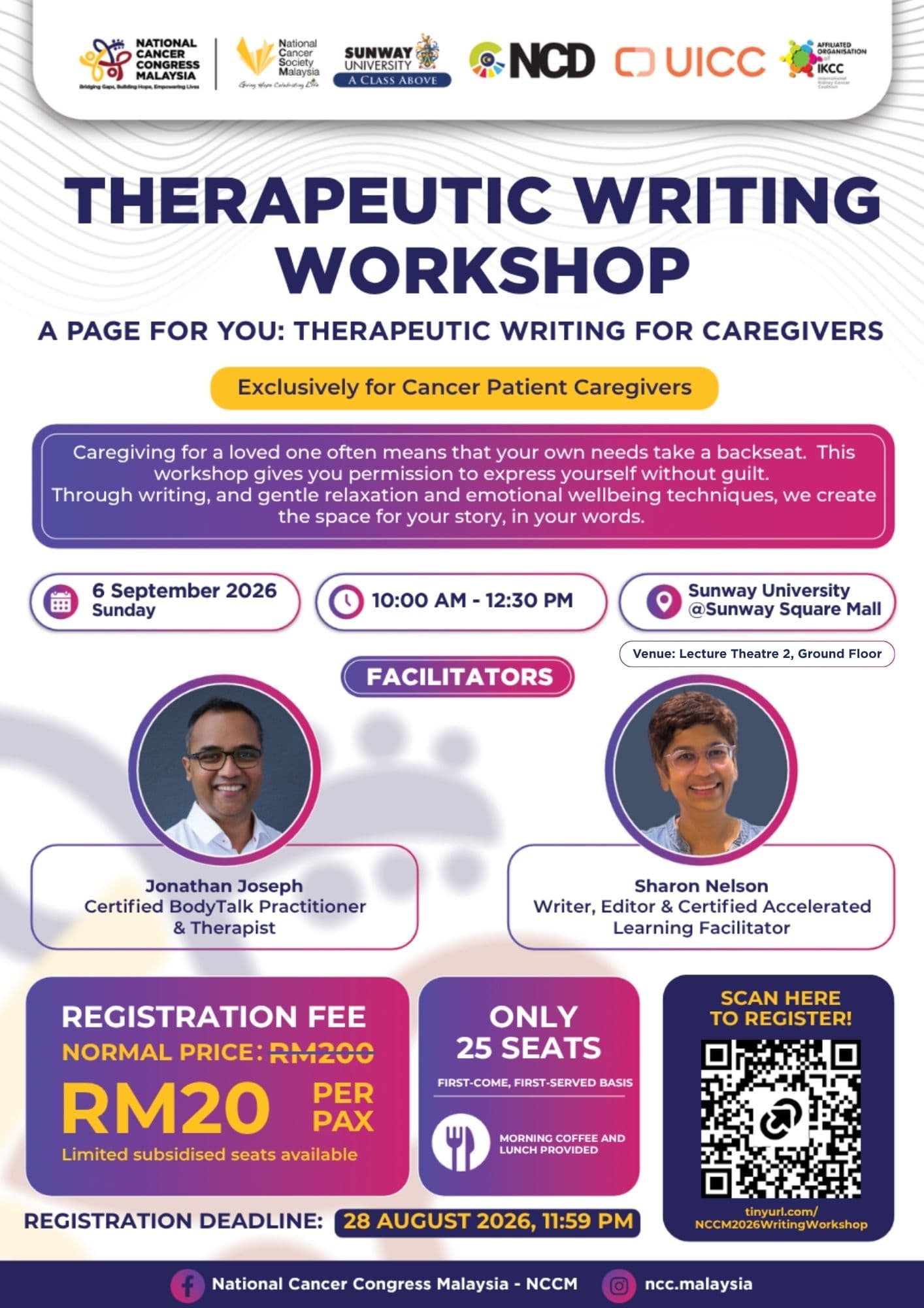 Therapeutic Writing Workshop agenda